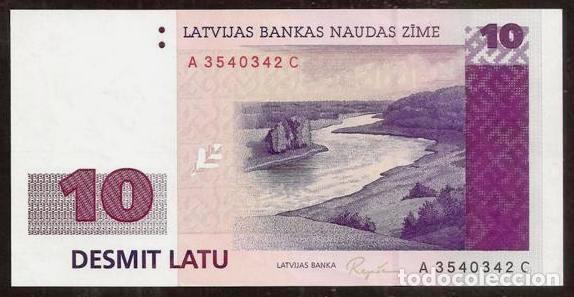 Billetes extranjeros: LETONIA (LATVIA). 10 latu 1992. Pick 44. - Foto 1