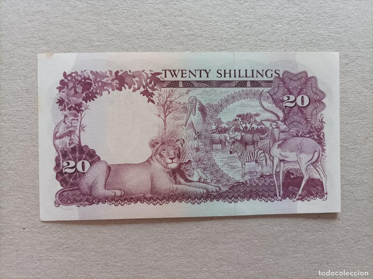 Billetes extranjeros: Billete de Uganda de 20 schilings, a&ntilde;o 1966, UNC - Foto 1