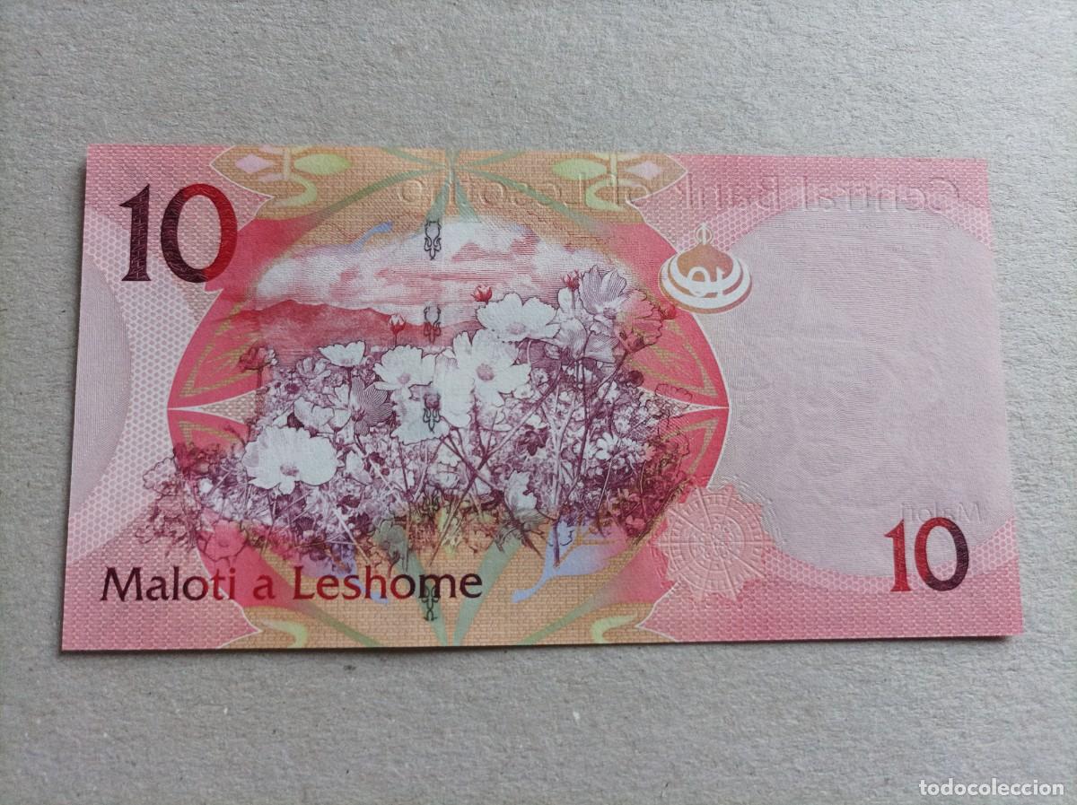 Billetes extranjeros: Billete de Lesotho de 10 Malothi, a&ntilde;o 2010, UNCIRCULATED - Foto 2