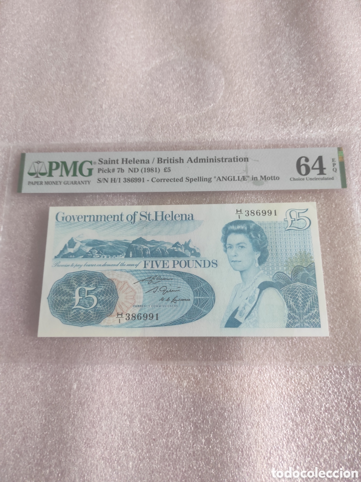 Billetes extranjeros: Saint Helena 5&pound; 1981 - Foto 1