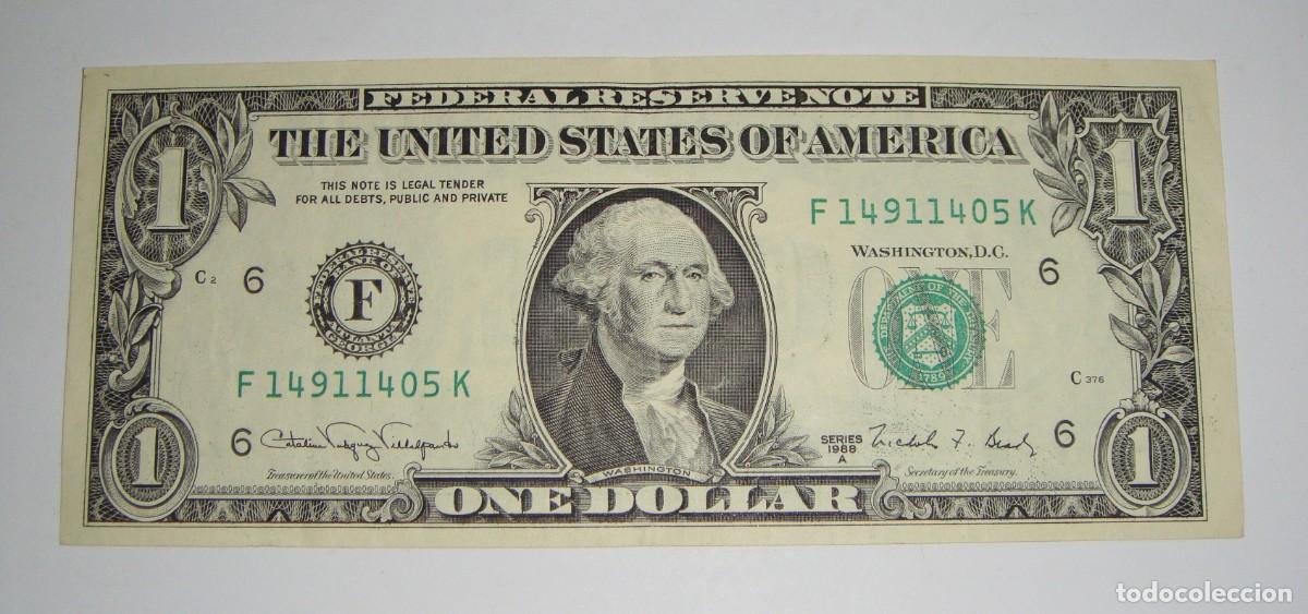 Billetes extranjeros: 1 Dolar. U.S.A - 1988 - Foto 1