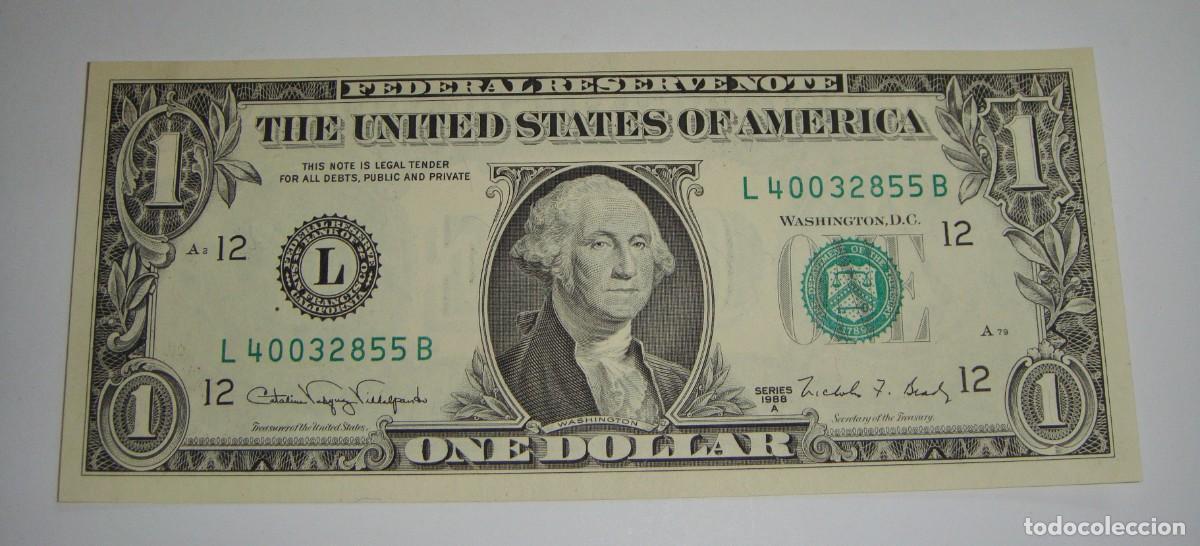 Billetes extranjeros: 1 D&oacute;lar. U.S.A - 1988. SC - Foto 1