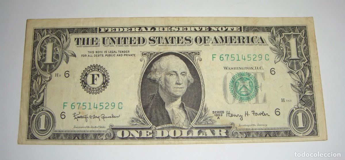 Billetes extranjeros: 1 Dolar. U.S.A - 1963 - Foto 1