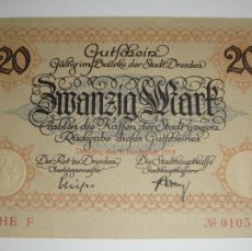Billetes extranjeros: 20 MARCOS. ALEMANIA - 1918. SC. Lote 370967411