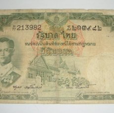 Billetes extranjeros: 20 BACHT. TAILANDIA - 1955. Lote 371158171