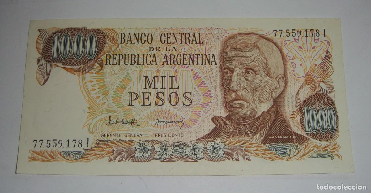Billetes extranjeros: 1000 Pesos. Rep&uacute;blica Argentina. 1976. SC - Foto 1