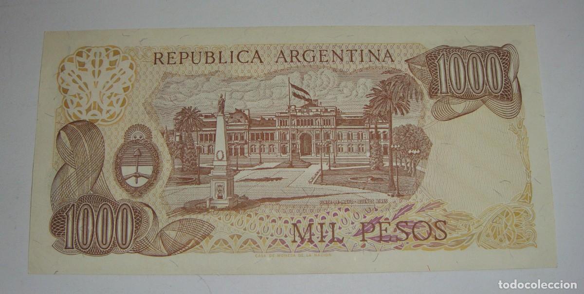 Billetes extranjeros: 1000 Pesos. Rep&uacute;blica Argentina. 1976. SC - Foto 2