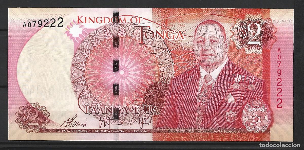 Billetes extranjeros: t595) TONGA 2 PAANGA 2015 - UNC - Foto 1