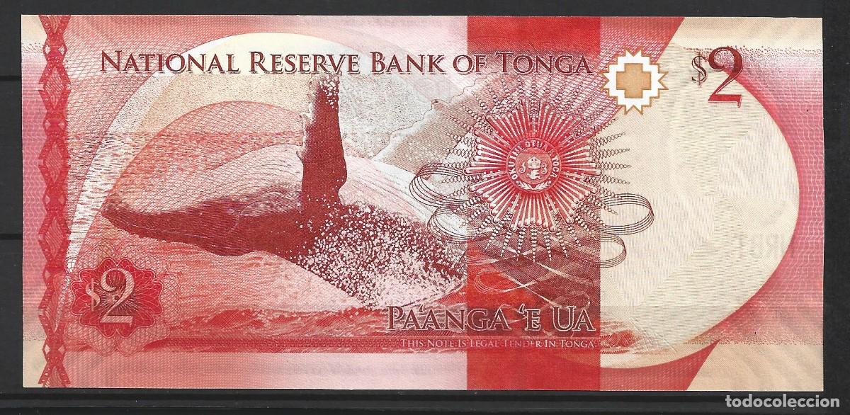 Billetes extranjeros: t595) TONGA 2 PAANGA 2015 - UNC - Foto 2