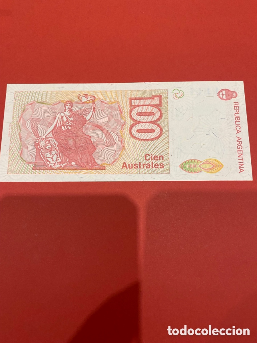 Billetes extranjeros: Billete de 100 australes de argentina - Foto 2