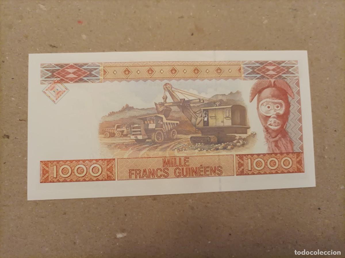 Billets internationaux: Billete de Republica de Guinea, 1000 francos, a&ntilde;o 1960, serie AA, UNC