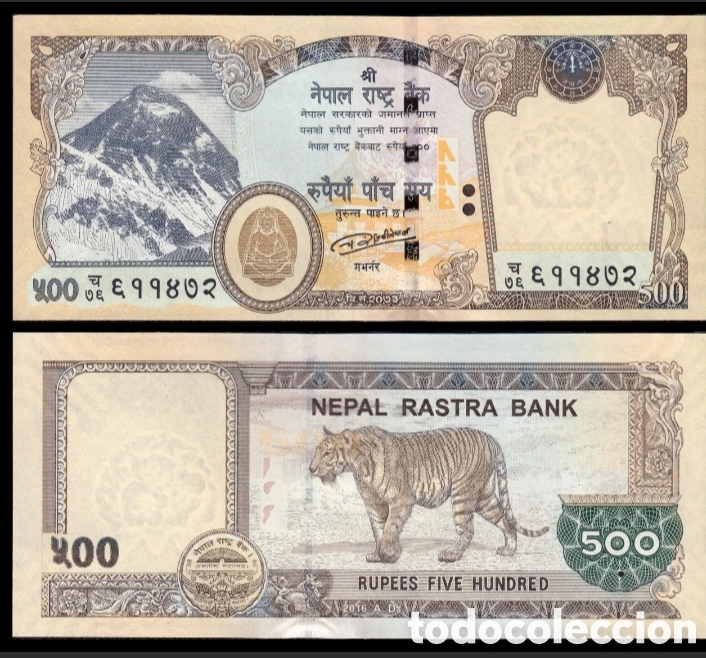 Billetes extranjeros: Billete NEPAL 500 Rupias 2016 SC - Foto 1