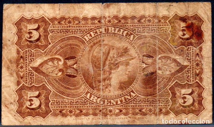 Billetes extranjeros: ARGENTINA - 5 CENTAVOS 1883 - Pick.5 - Foto 2