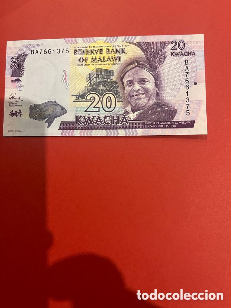 Billetes extranjeros: Billete de 20 kwacha de malawi - Foto 1