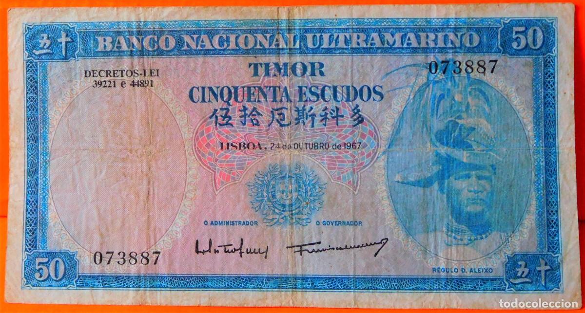 Billetes extranjeros: TIMOR, 50 ESCUDOS, 24 OCTUBRE 1967. - Foto 1