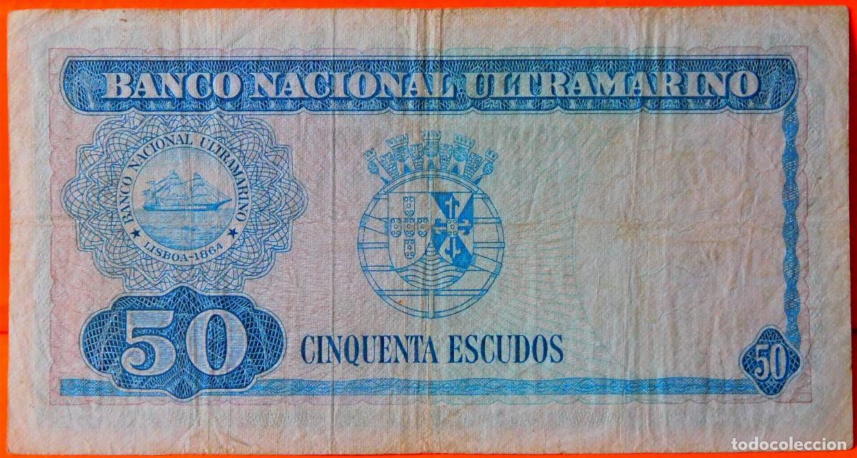 Billetes extranjeros: TIMOR, 50 ESCUDOS, 24 OCTUBRE 1967. - Foto 2