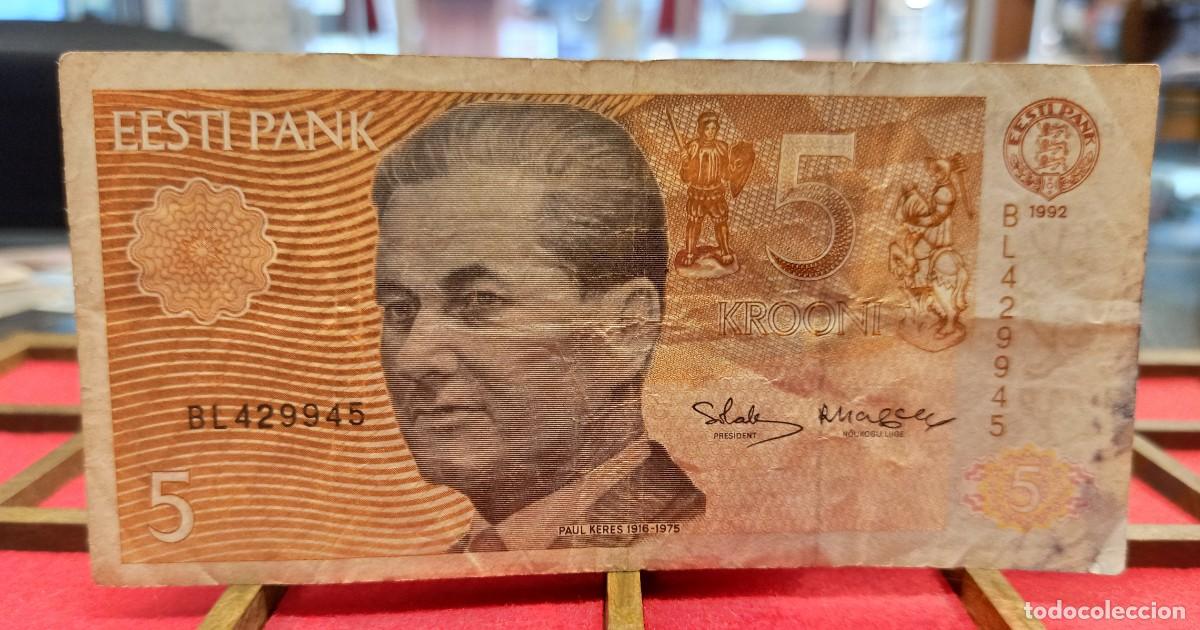 Billetes extranjeros: Estonia 5 Krooni 1992 Pick 71b - Foto 1