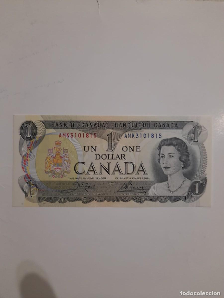 Billetes extranjeros: Billete de Canad&aacute; de 1 d&oacute;lar, a&ntilde;o 1973, sc/plancha - Foto 1