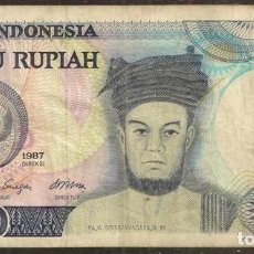 Billetes extranjeros: INDONESIA. 1000 RUPIAH 1987. PICK 124.. Lote 374531609