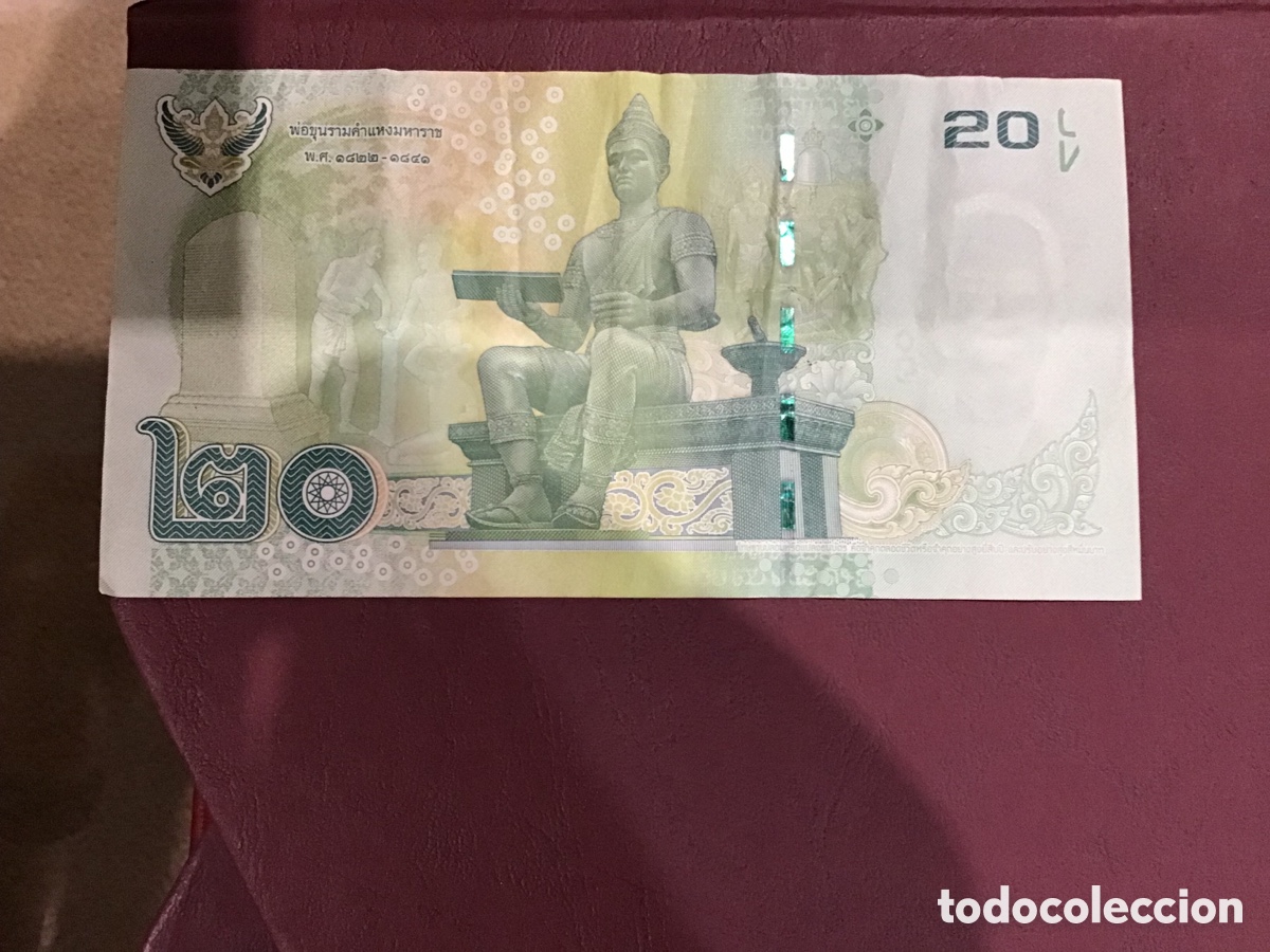 Billetes extranjeros: Billete de 20 de tailandia - Foto 2