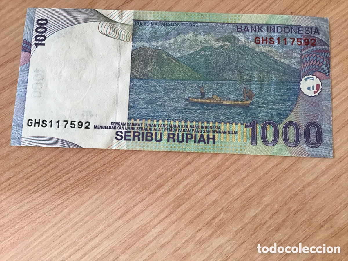 Billetes extranjeros: Billete de 1000 de indonesia - Foto 2