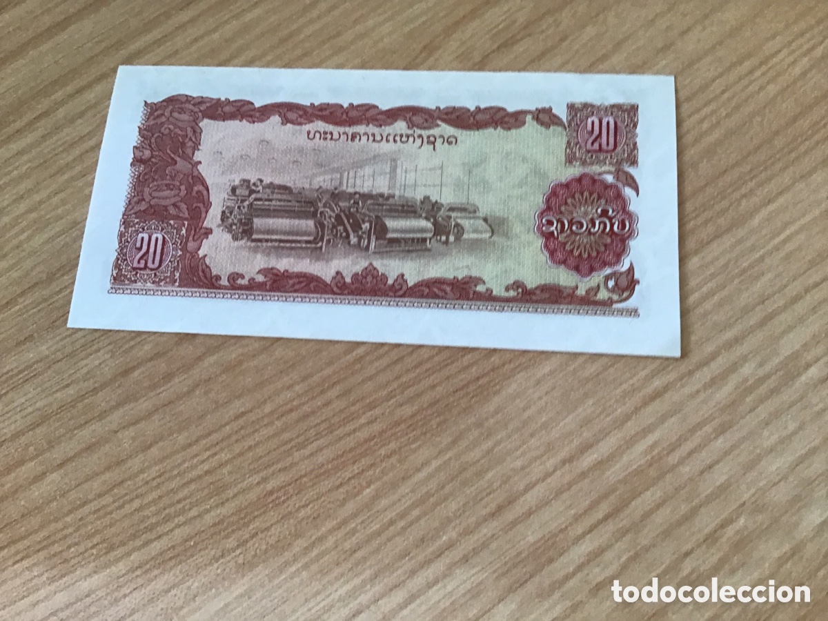 Billetes extranjeros: Billete de 20 de laos - Foto 2