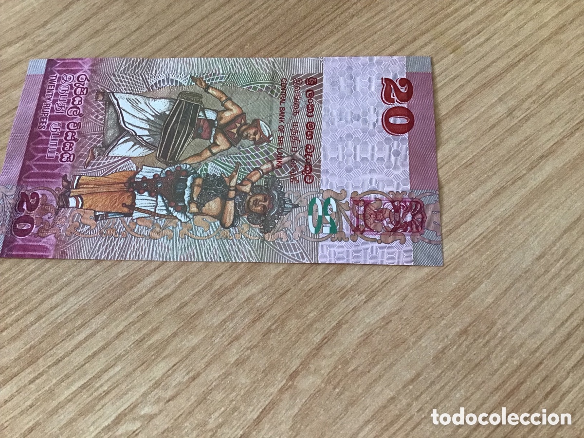 Billetes extranjeros: Billete de 20 de Sri Lanka - Foto 2