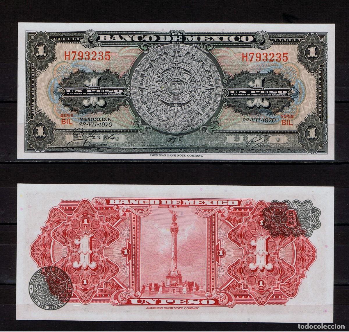 Billetes extranjeros: MEXICO : 1 PESO 1970 SC.UNC. PK.59