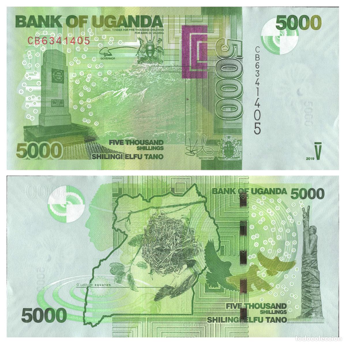 Billetes extranjeros: UGANDA 5000 CHELINES 2019 Pick 151 SIN CIRCULAR - Foto 1