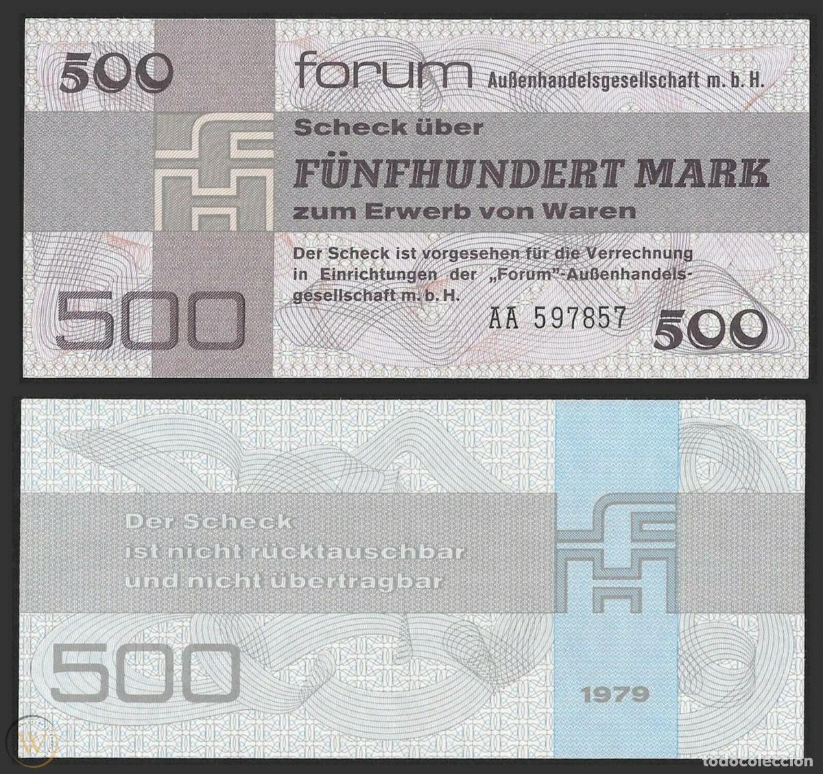 Billetes extranjeros: REPUBLICA DEMOCRATICA ALEMANA DDR - 500 MARCOS DE 1979 - SIN CIRCULAR