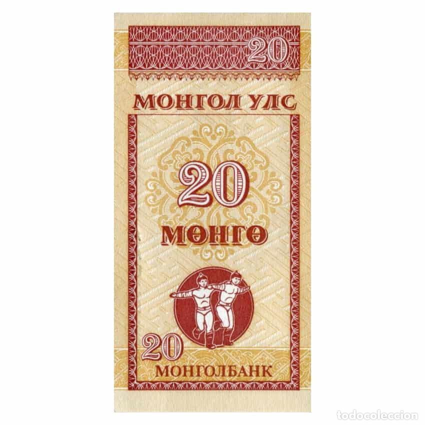 Billetes extranjeros: B0760# Mongolia 1993. 20 Mongo (UNC) - P-50a - Foto 2