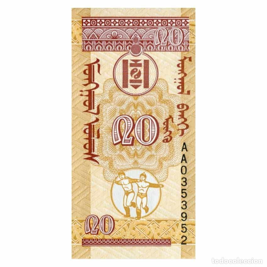 Billetes extranjeros: B0760# Mongolia 1993. 20 Mongo (UNC) - P-50a - Foto 1