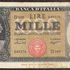 Billetes extranjeros: ITALIA. 1000 LIRE 15.09. 1959.. Lote 376473619
