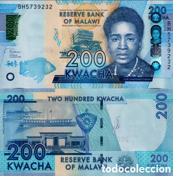 Billetes extranjeros: Billete MALAWI 200 Kwacha 2013 SC - Foto 1