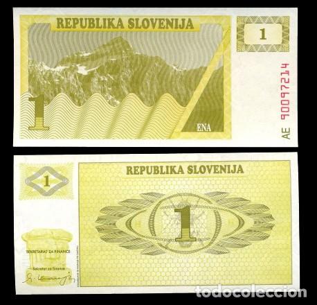 Billetes extranjeros: ESLOVENIA - 1 TOLAR DE 1990 - SIN CIRCULAR - Foto 1