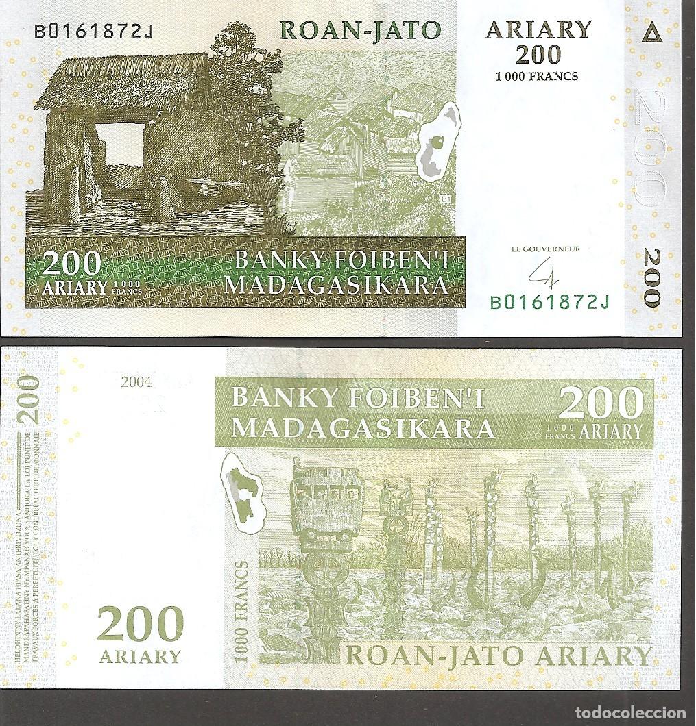 Billetes extranjeros: MADAGASCAR 200 ARIARY 2004 SC/UNC - Foto 1