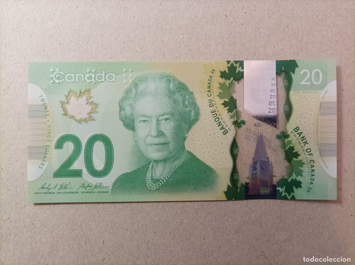 Billetes extranjeros: Billete de Canad&aacute; de 20 D&oacute;lar, a&ntilde;o 2012, UNC - Foto 1
