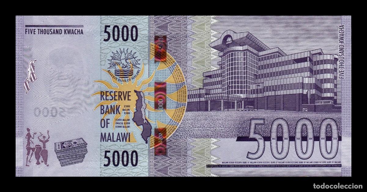 Billetes extranjeros: Malawi 5000 Kwacha 2021 Pick 71 Sc Unc - Foto 2