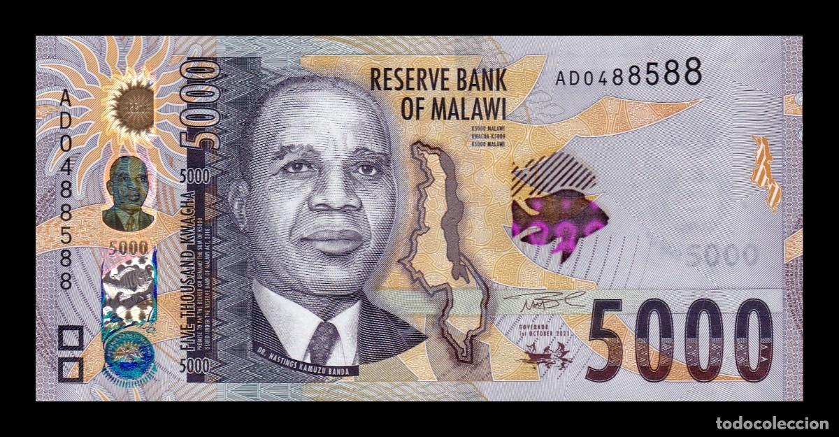 Billetes extranjeros: Malawi 5000 Kwacha 2021 Pick 71 Sc Unc - Foto 1