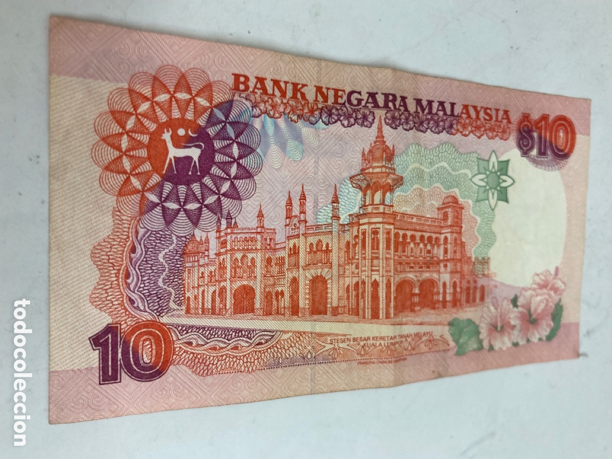 Billetes extranjeros: Billete Malasia / Malayo Unidos 10 Ringgit - Foto 2