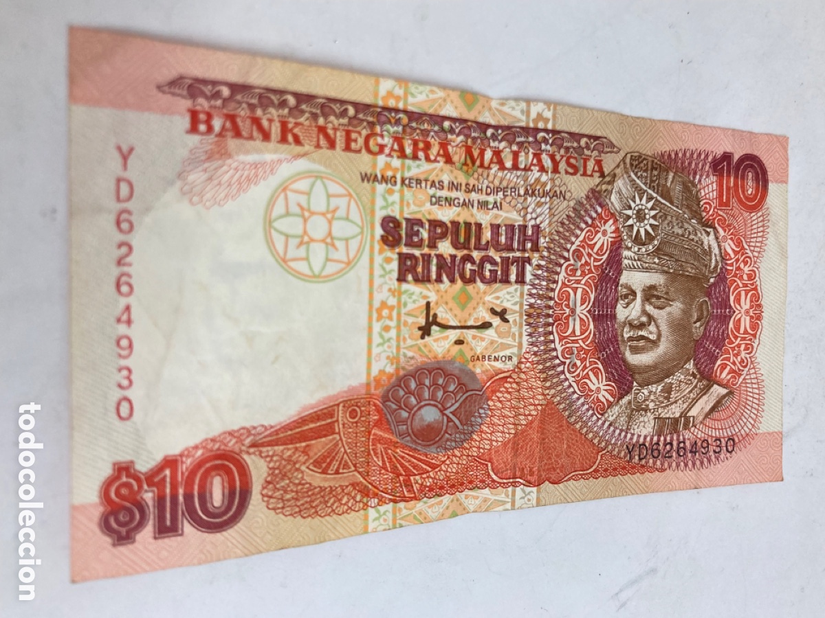 Billetes extranjeros: Billete Malasia / Malayo Unidos 10 Ringgit - Foto 1