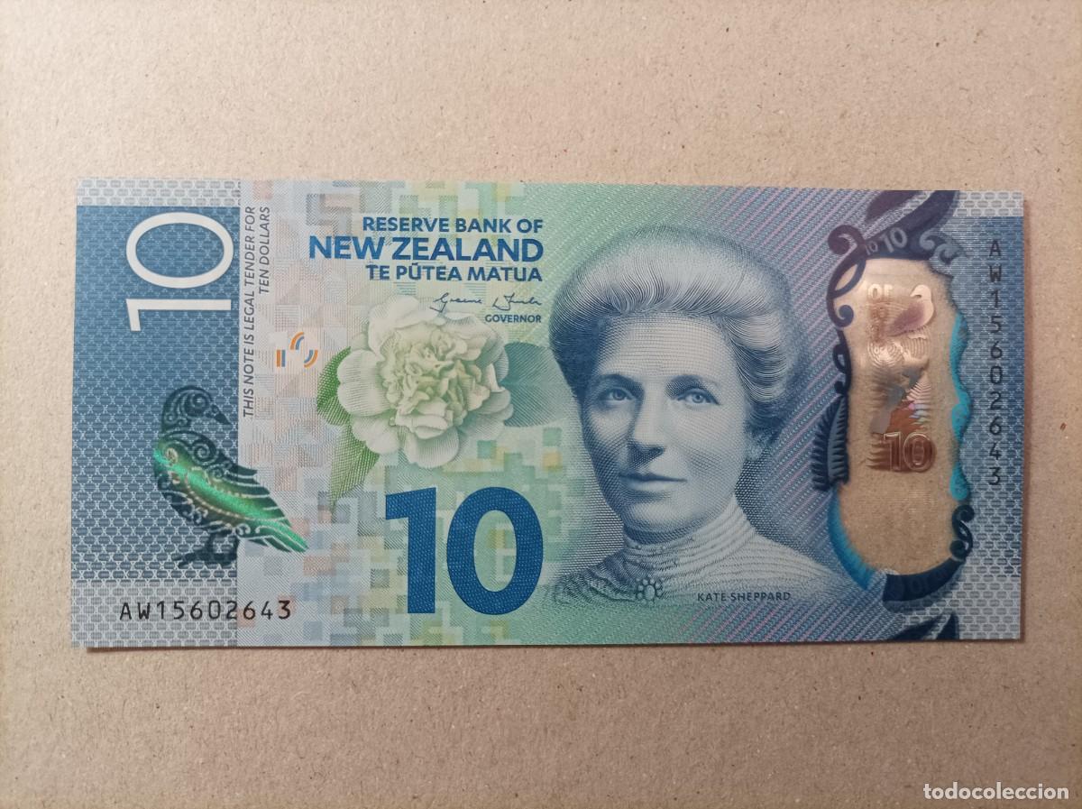 Billetes extranjeros: Billete de Nueva Zelanda de 10 d&oacute;lar, a&ntilde;o 2015, UNC - Foto 2