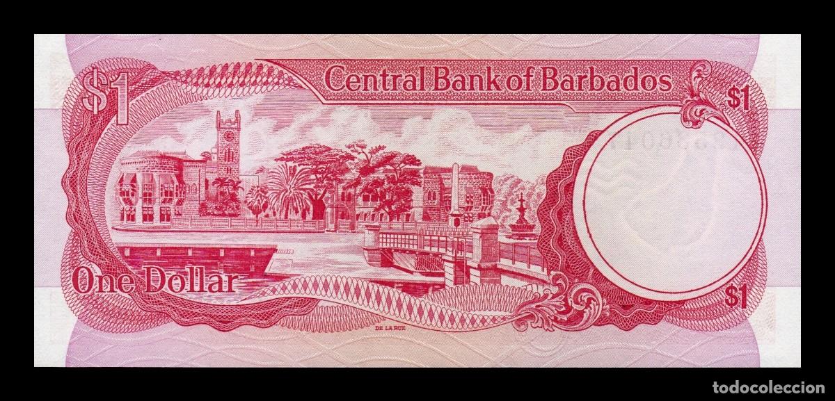 Billetes extranjeros: Barbados 1 D&oacute;lar Samuel Jackman Prescod ND (1973) Pick 29 SC UNC - Foto 2
