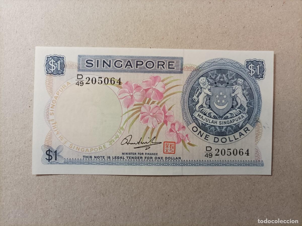 Billetes extranjeros: Billete de Singapur de 1 d&oacute;lar, a&ntilde;o 1972, UNC - Foto 1