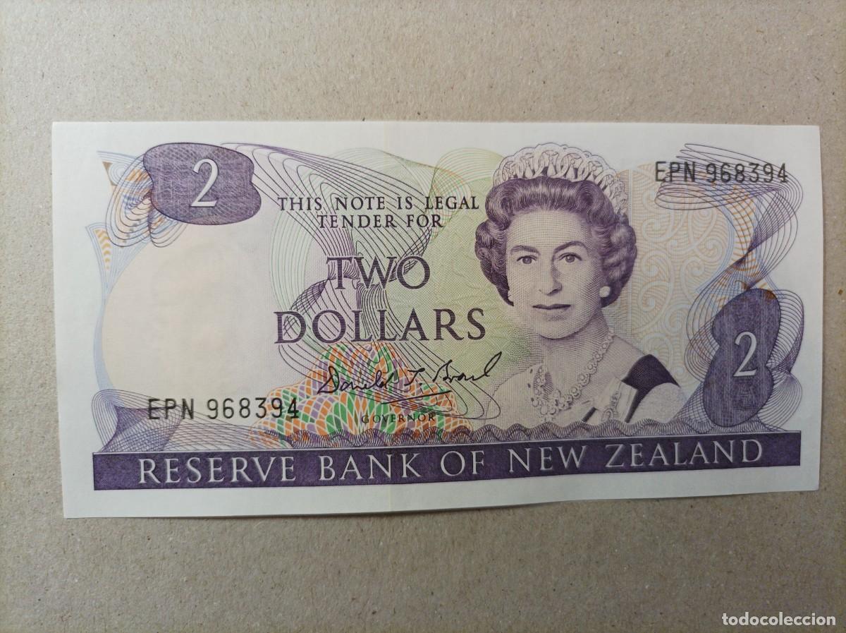 Billetes extranjeros: Billete de Nueva Zelanda de 2 d&oacute;lares, UNC - Foto 1