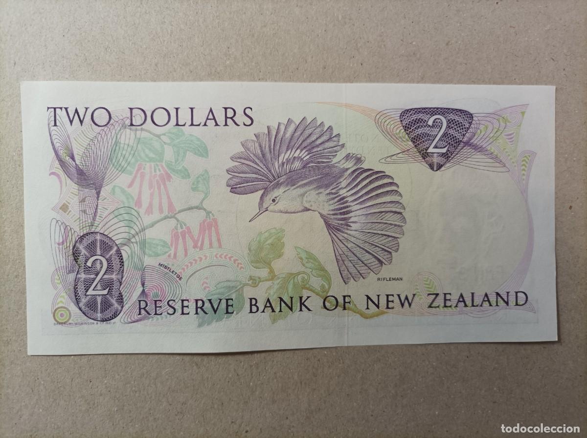 Billetes extranjeros: Billete de Nueva Zelanda de 2 d&oacute;lares, UNC - Foto 2