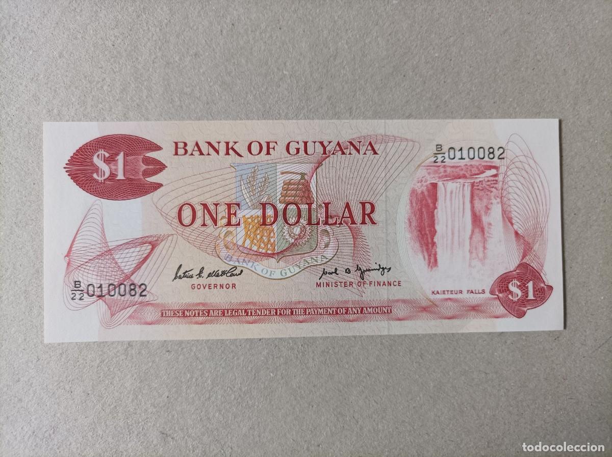 Billetes extranjeros: Billete de Guyana de 1 Dolar, Uncirculated - Foto 2