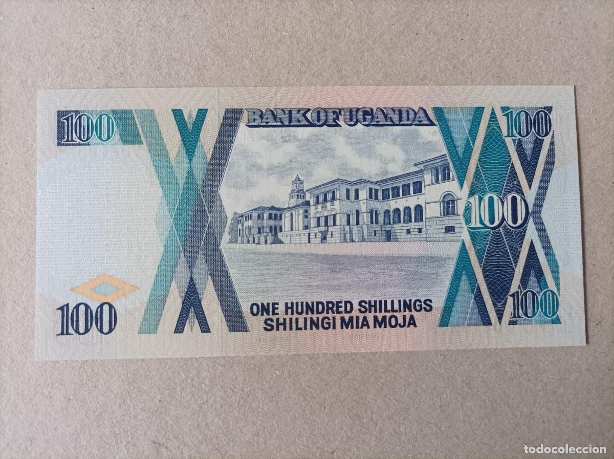 Billetes extranjeros: Billete de Uganda de 100 schilings, a&ntilde;o 1994, UNC - Foto 2