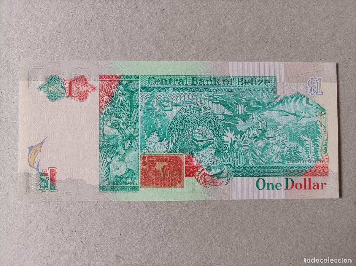 Billetes extranjeros: Billete de Belice de 1 d&oacute;lar, a&ntilde;o 1990, Uncirculated - Foto 2