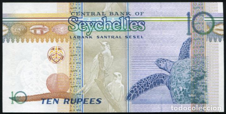 Billetes extranjeros: SEYCHELLES - 10 RUPIAS - Pick. 36 A - UNC - SIN CIRCULAR - Foto 2